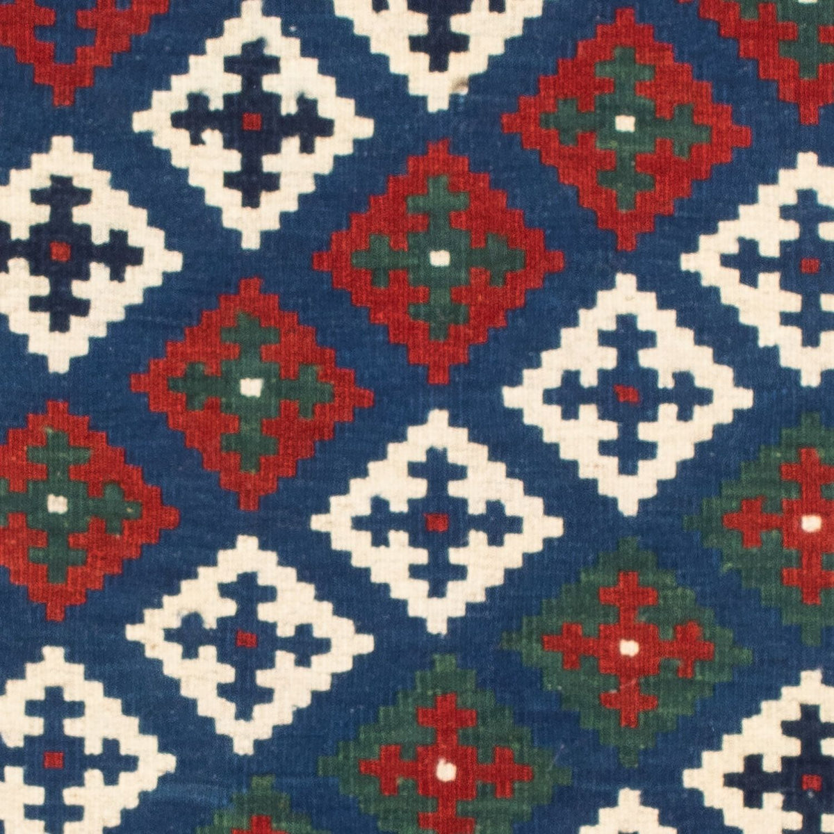 Tappeto Kelim - Orientale quadrato - 100 x 100 cm - blu scuro