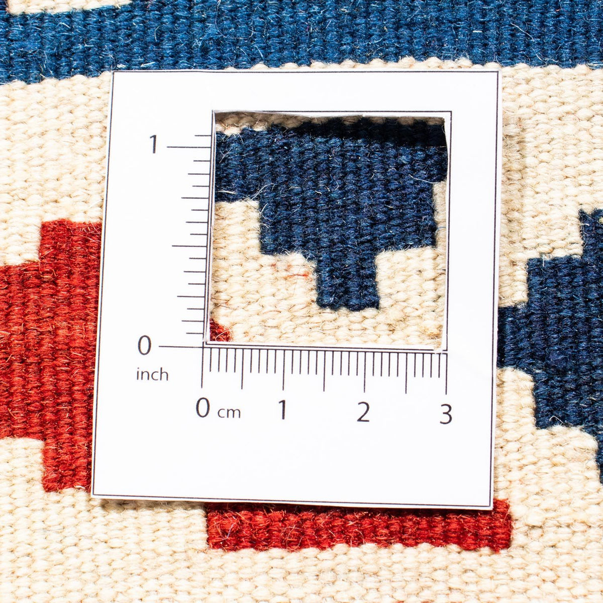 Tappeto Kelim - Orientale quadrato - 100 x 100 cm - blu scuro