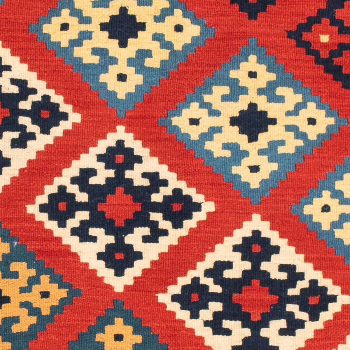 Tappeto Kelim - Orientale quadrato - 105 x 105 cm - rosso