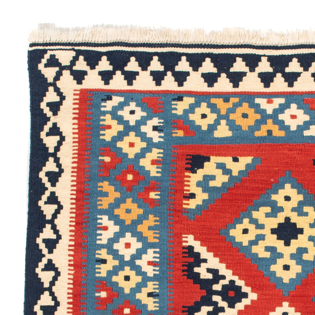 Tappeto Kelim - Orientale quadrato - 105 x 105 cm - rosso