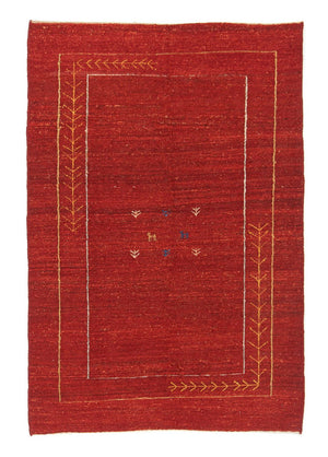Tappeto Gabbeh - Persero - 167 x 111 cm - rosso