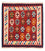 Tappeto Kelim - Orientale quadrato - 96 x 95 cm - rosso scuro