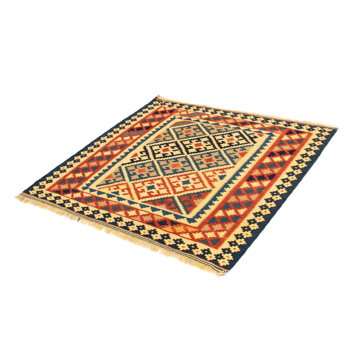 Tappeto Kelim - Orientale quadrato - 106 x 102 cm - oro