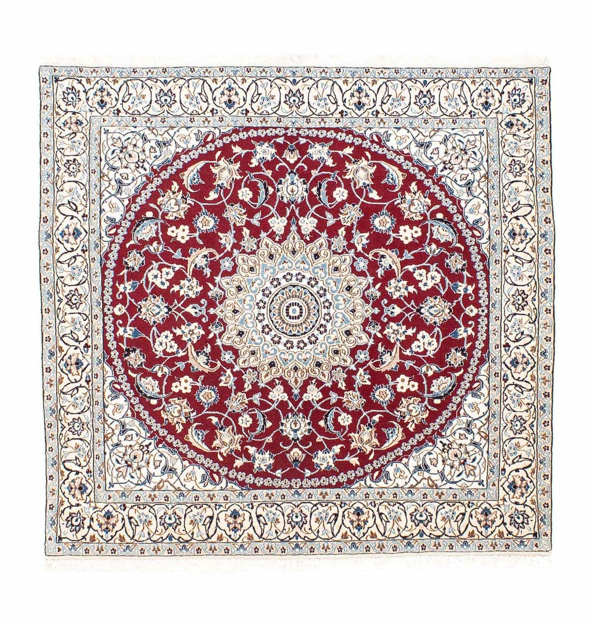 Tappeto Persero - Nain - Reale quadrato  - 160 x 155 cm - rosso scuro