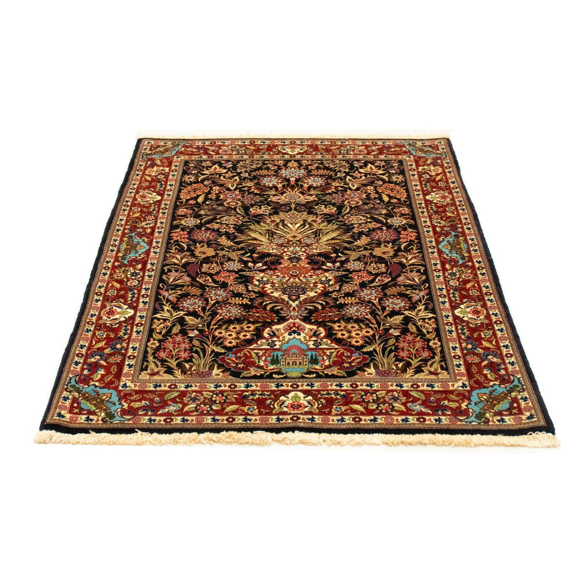 Tappeto Persero - Ghom - 156 x 102 cm - nero
