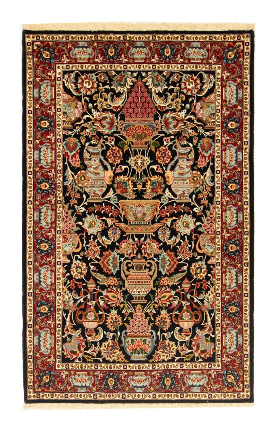 Tappeto Persero - Ghom - 161 x 102 cm - nero