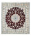 Tappeto Persero - Nain - Reale quadrato - 156 x 143 cm - rosso scuro