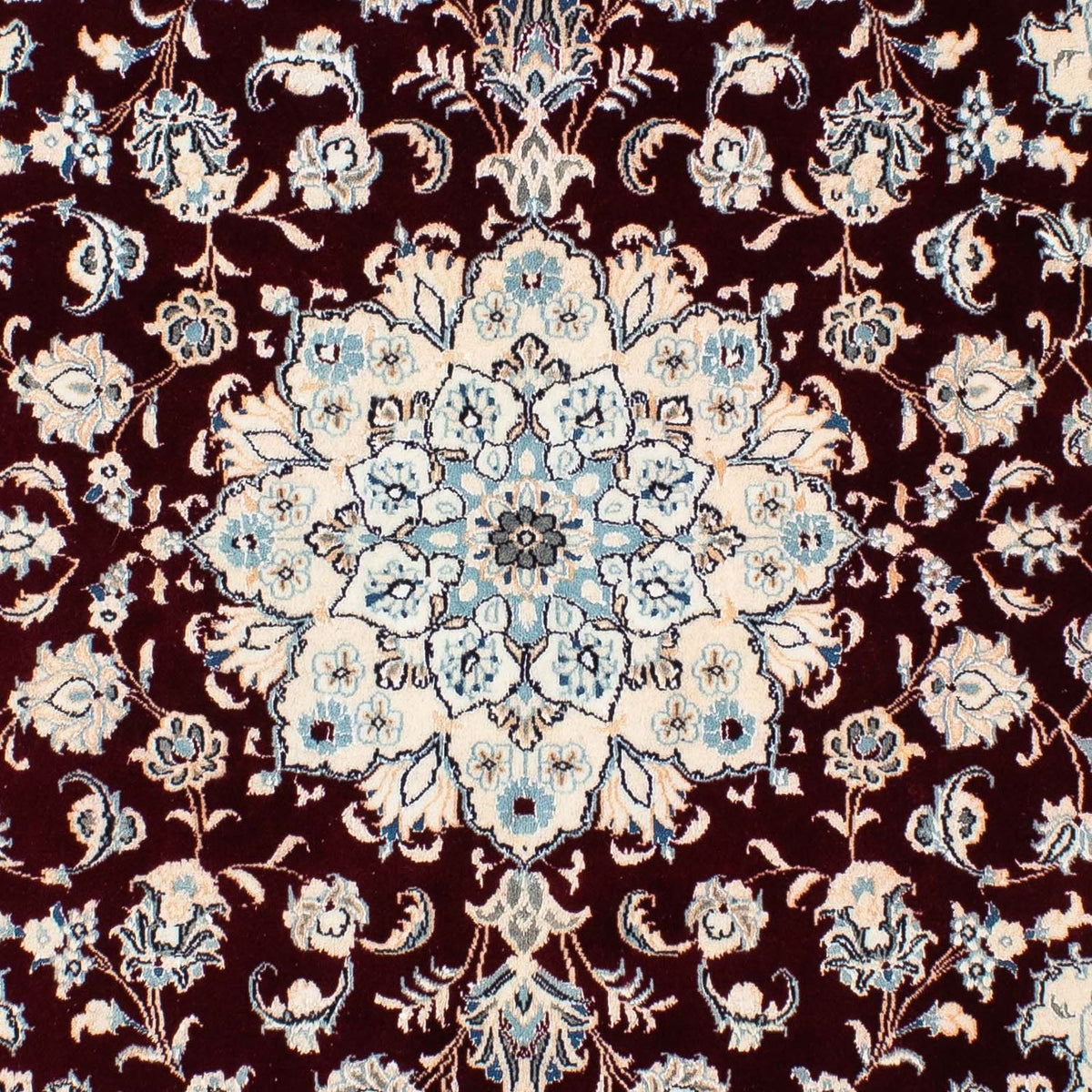 Tappeto Persero - Nain - Reale quadrato  - 156 x 143 cm - rosso scuro