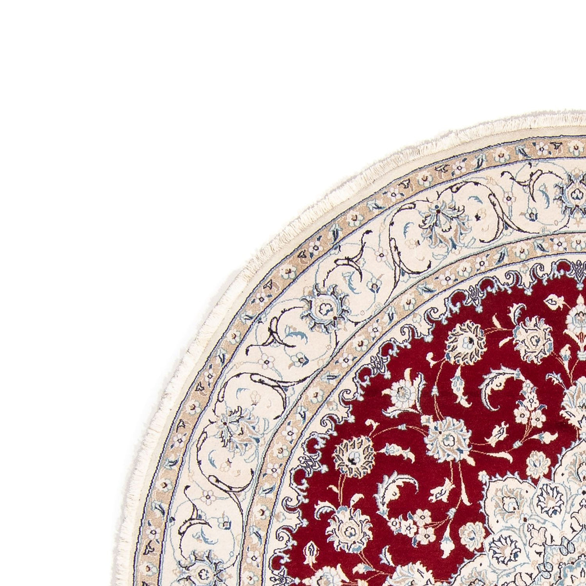 Tappeto Persero - Nain rotondo  - 245 x 245 cm - rosso scuro