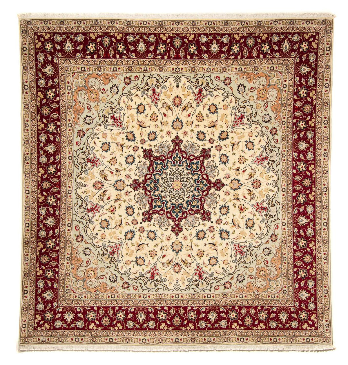 Tappeto Persero - Tabriz - Reale quadrato - 258 x 252 cm - beige