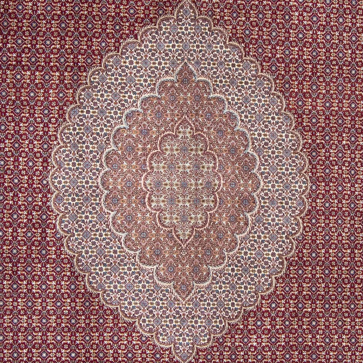 Tappeto Persero - Tabriz - 300 x 198 cm - rosso scuro