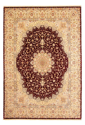 Tappeto Persero - Tabriz - Reale - 405 x 301 cm - rosso scuro
