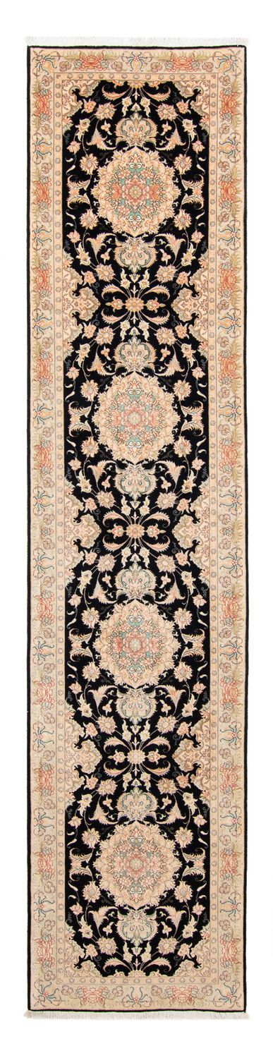 Tappeto corsia Tappeto Persero - Tabriz - Reale - 417 x 87 cm - blu scuro