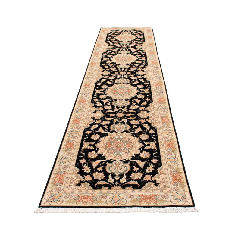 Tappeto corsia Tappeto Persero - Tabriz - Reale - 417 x 87 cm - blu scuro