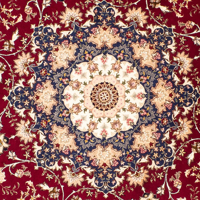 Tappeto Persero - Tabriz - Reale rotondo  - 250 x 250 cm - rosso scuro