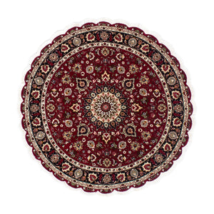 Tappeto Persero - Tabriz - Reale rotondo  - 150 x 150 cm - rosso scuro