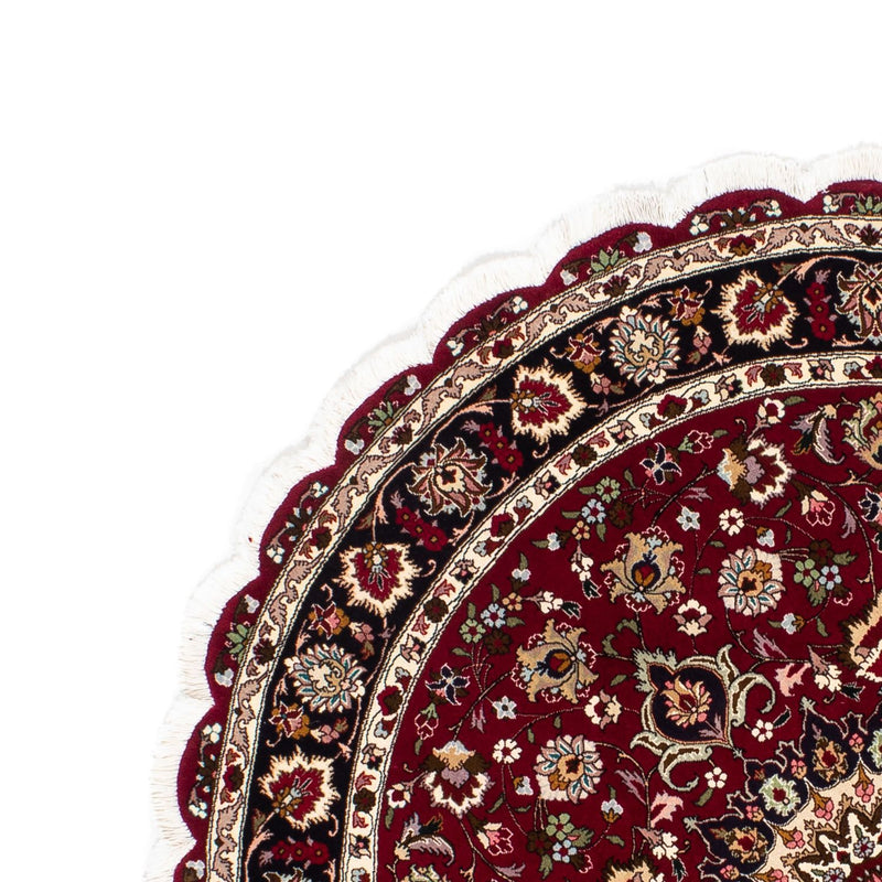 Tappeto Persero - Tabriz - Reale rotondo  - 150 x 150 cm - rosso scuro