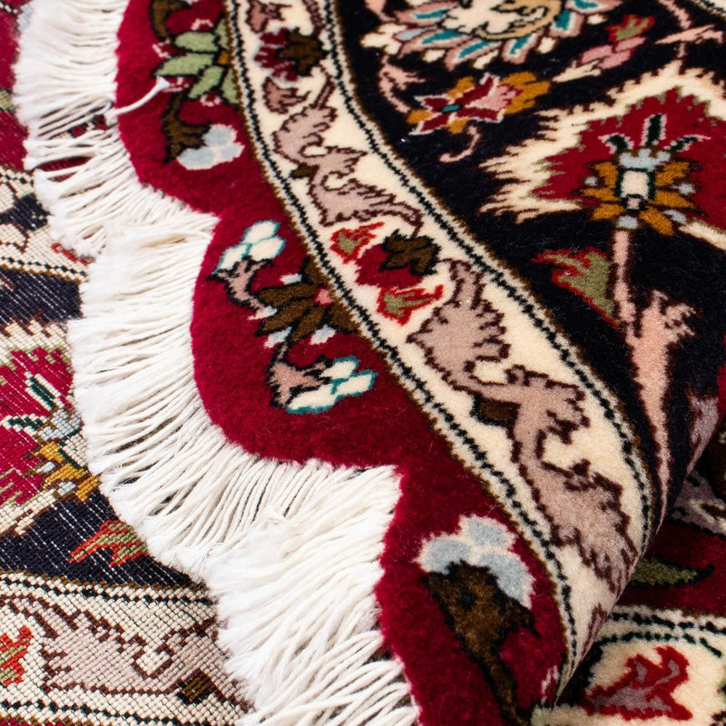 Tappeto Persero - Tabriz - Reale rotondo  - 150 x 150 cm - rosso scuro