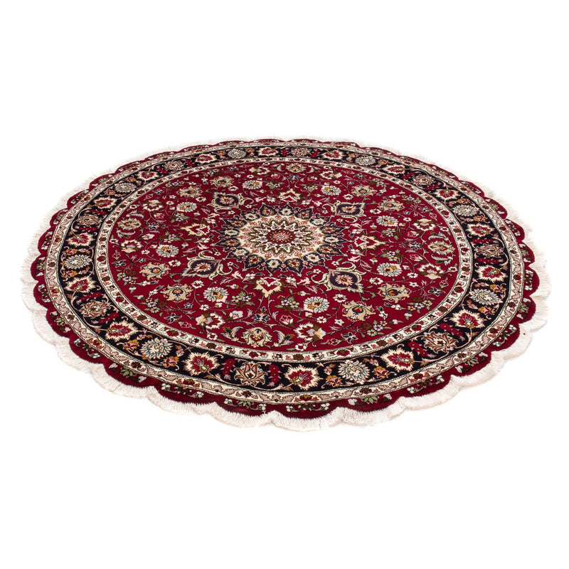 Tappeto Persero - Tabriz - Reale rotondo  - 150 x 150 cm - rosso scuro