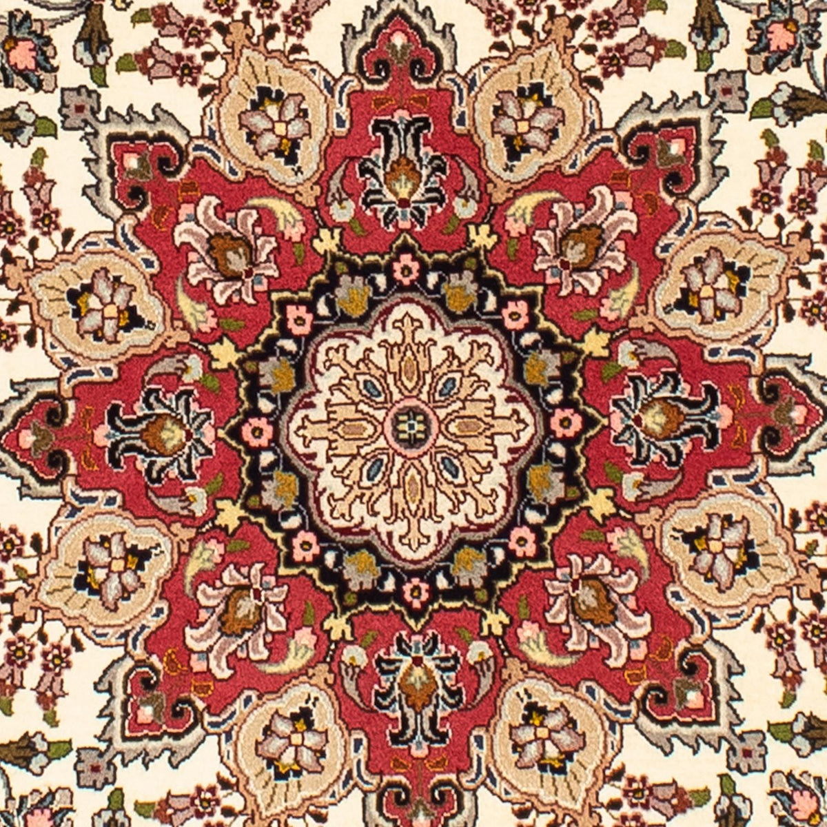 Tappeto Persero - Tabriz - Reale rotondo - 148 x 148 cm - beige