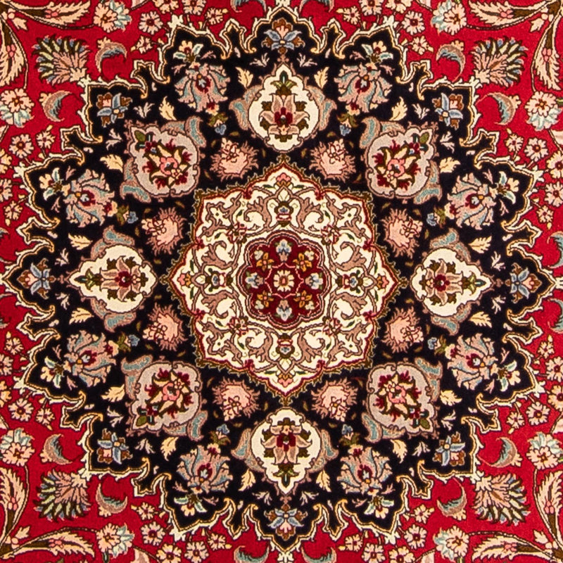 Tappeto Persero - Tabriz - Reale rotondo  - 253 x 253 cm - rosso scuro
