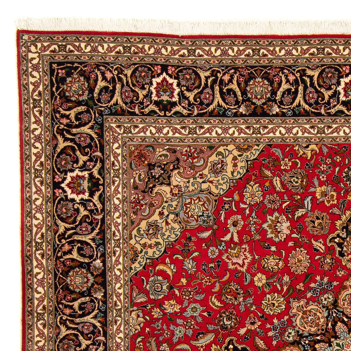 Tappeto Persero - Tabriz - Reale quadrato  - 204 x 203 cm - rosso