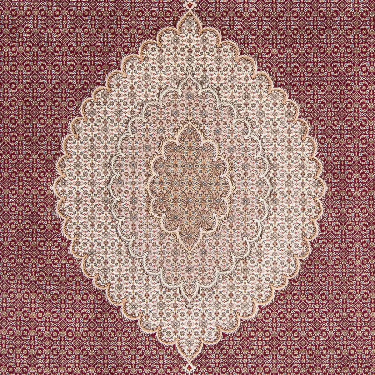 Tappeto Persero - Tabriz - 305 x 202 cm - rosso scuro