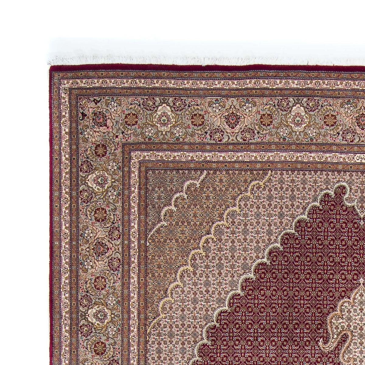 Tappeto Persero - Tabriz - 305 x 202 cm - rosso scuro