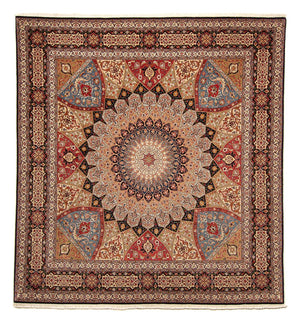 Tappeto Persero - Tabriz - Reale quadrato  - 264 x 252 cm - marrone chiaro