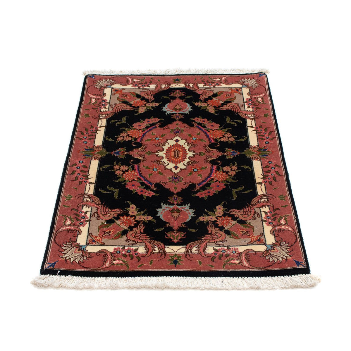Tappeto Persero - Tabriz - Reale - 90 x 60 cm - blu scuro