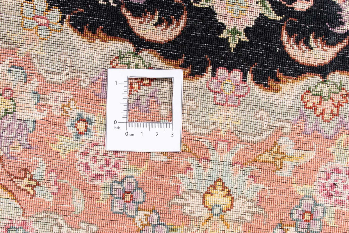 Tappeto Persero - Tabriz - Reale rotondo  - 100 x 100 cm - blu scuro