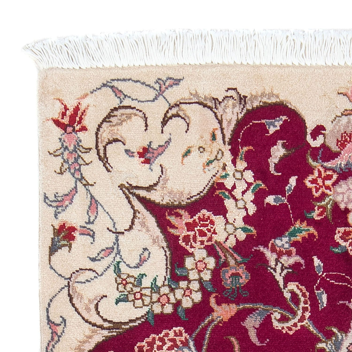 Tappeto Persero - Tabriz - Reale - 90 x 60 cm - rosso scuro