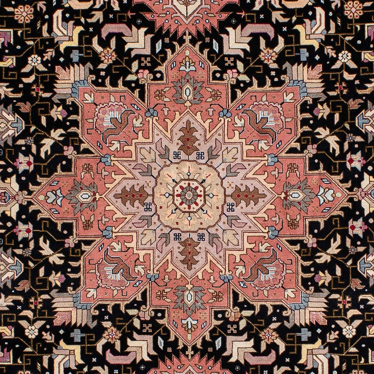 Tappeto Persero - Tabriz - Reale - 196 x 152 cm - blu scuro