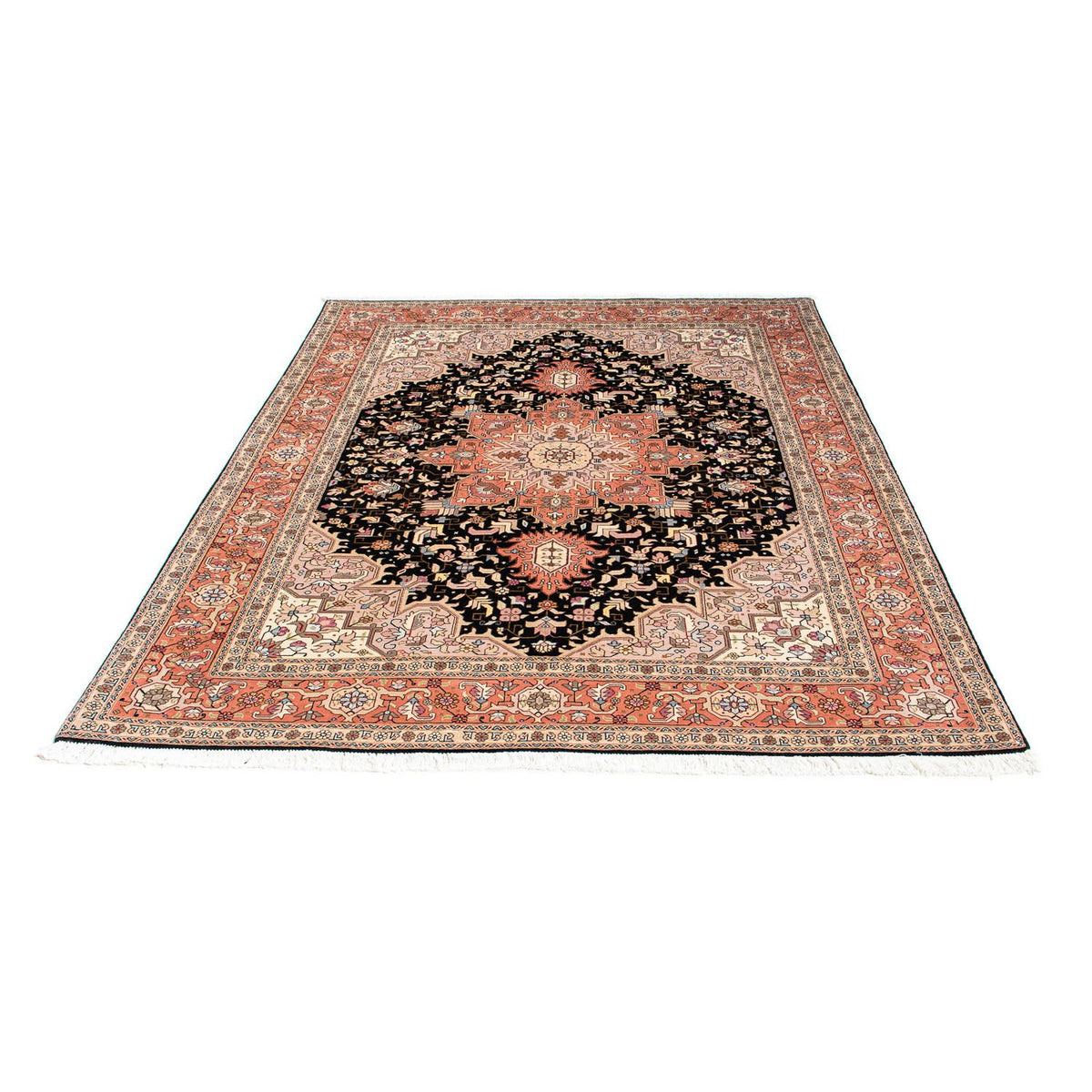 Tappeto Persero - Tabriz - Reale - 196 x 152 cm - blu scuro