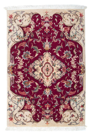 Tappeto Persero - Tabriz - Reale - 90 x 60 cm - rosso scuro