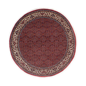 Tappeto Persero - Bidjar rotondo  - 160 x 160 cm - rosso scuro