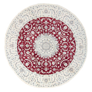Tappeto Persero - Nain rotondo  - 295 x 295 cm - rosso scuro
