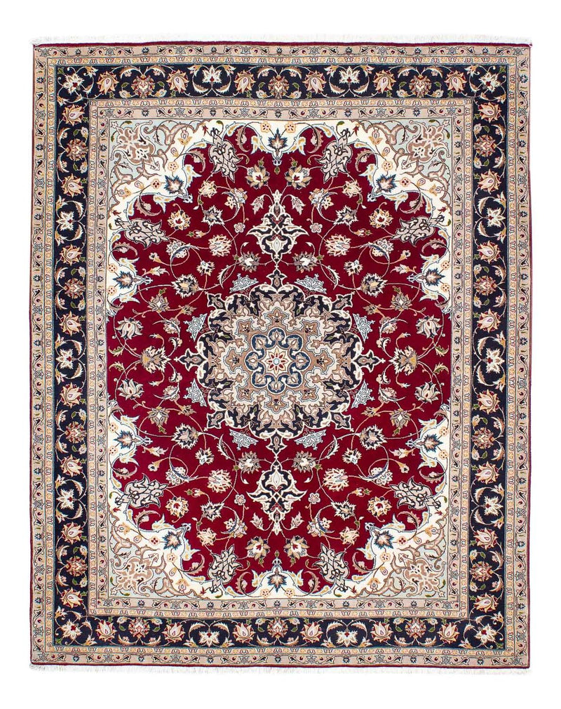 Tappeto Persero - Tabriz - Reale - 195 x 153 cm - rosso scuro