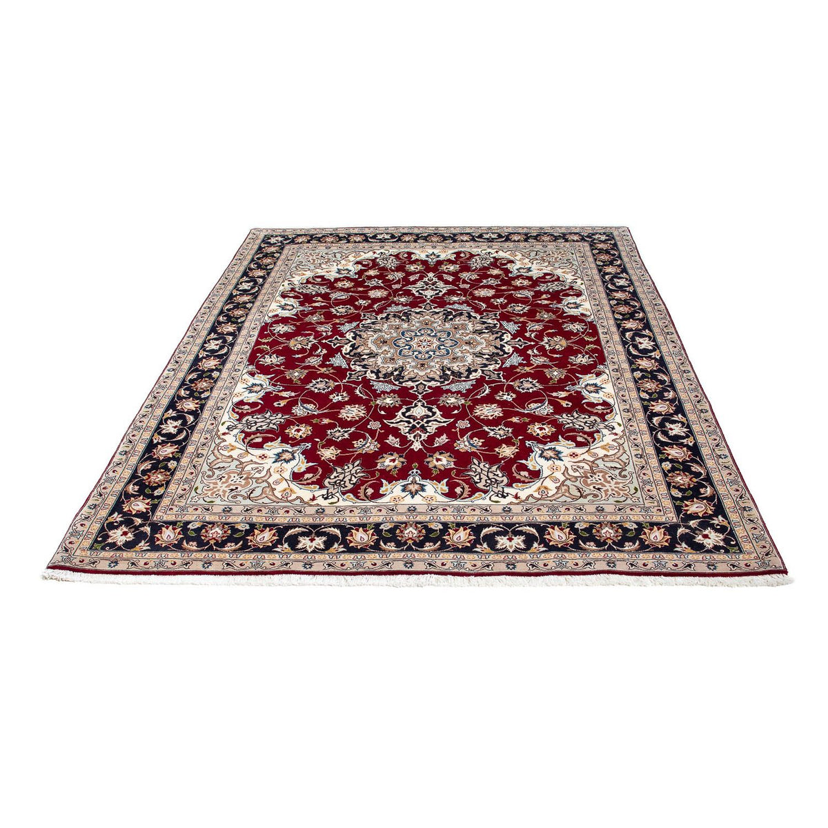 Tappeto Persero - Tabriz - Reale - 195 x 153 cm - rosso scuro