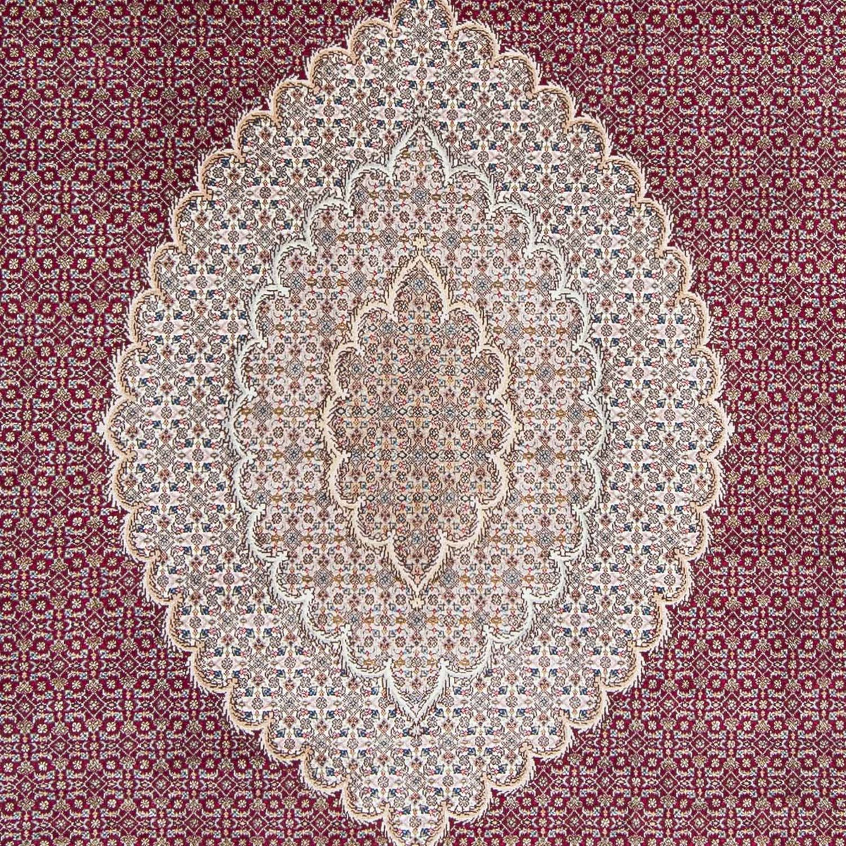 Tappeto Persero - Tabriz - 303 x 204 cm - rosso scuro