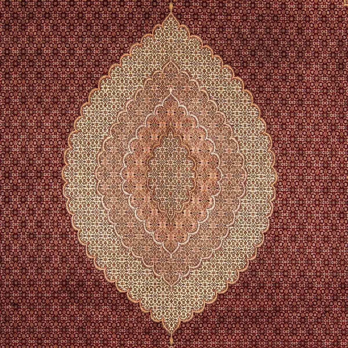 Tappeto Persero - Tabriz - 400 x 298 cm - rosso scuro