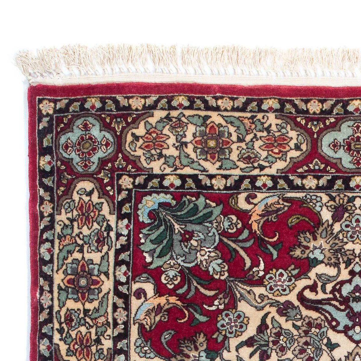 Tappeto Persero - Isfahan - Premio - 124 x 83 cm - rosso scuro