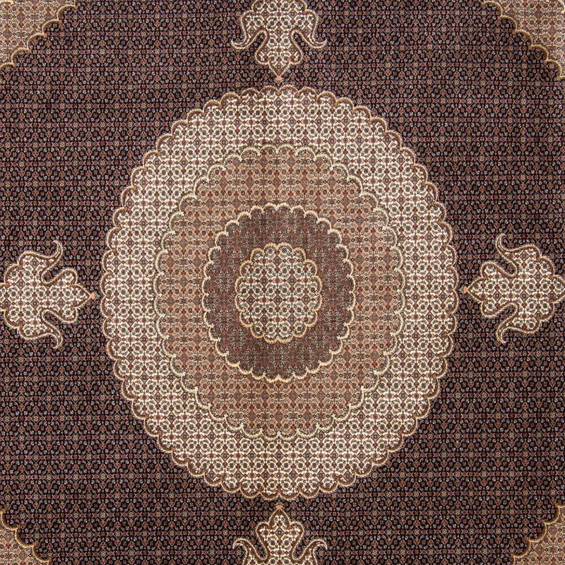 Tappeto Persero - Tabriz quadrato  - 310 x 302 cm - marrone scuro