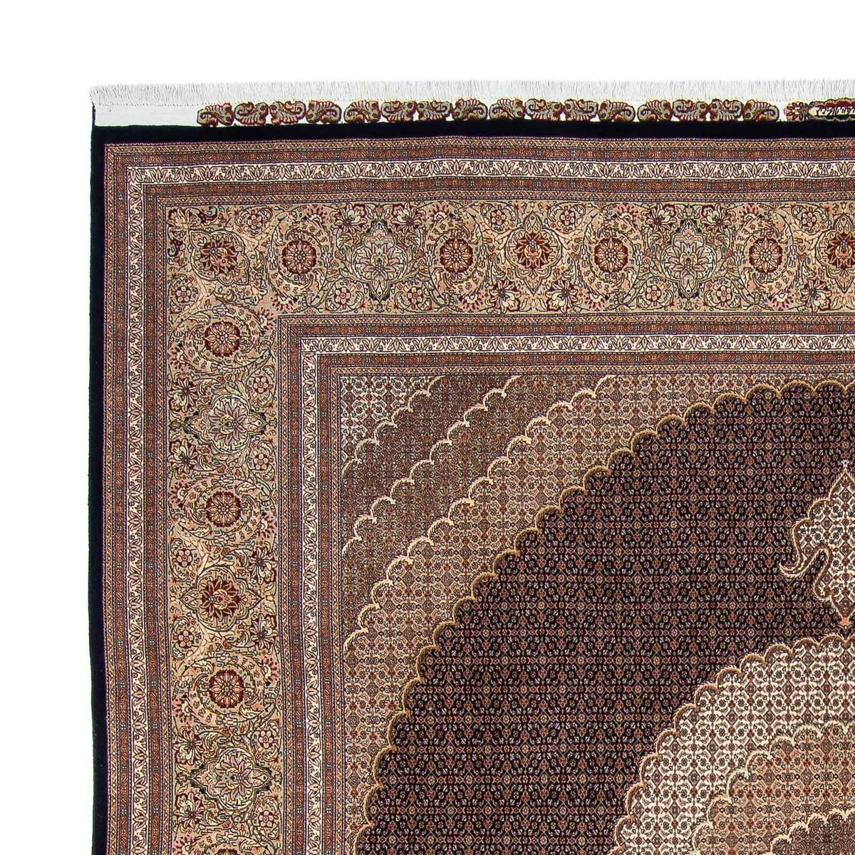 Tappeto Persero - Tabriz quadrato - 310 x 302 cm - marrone scuro