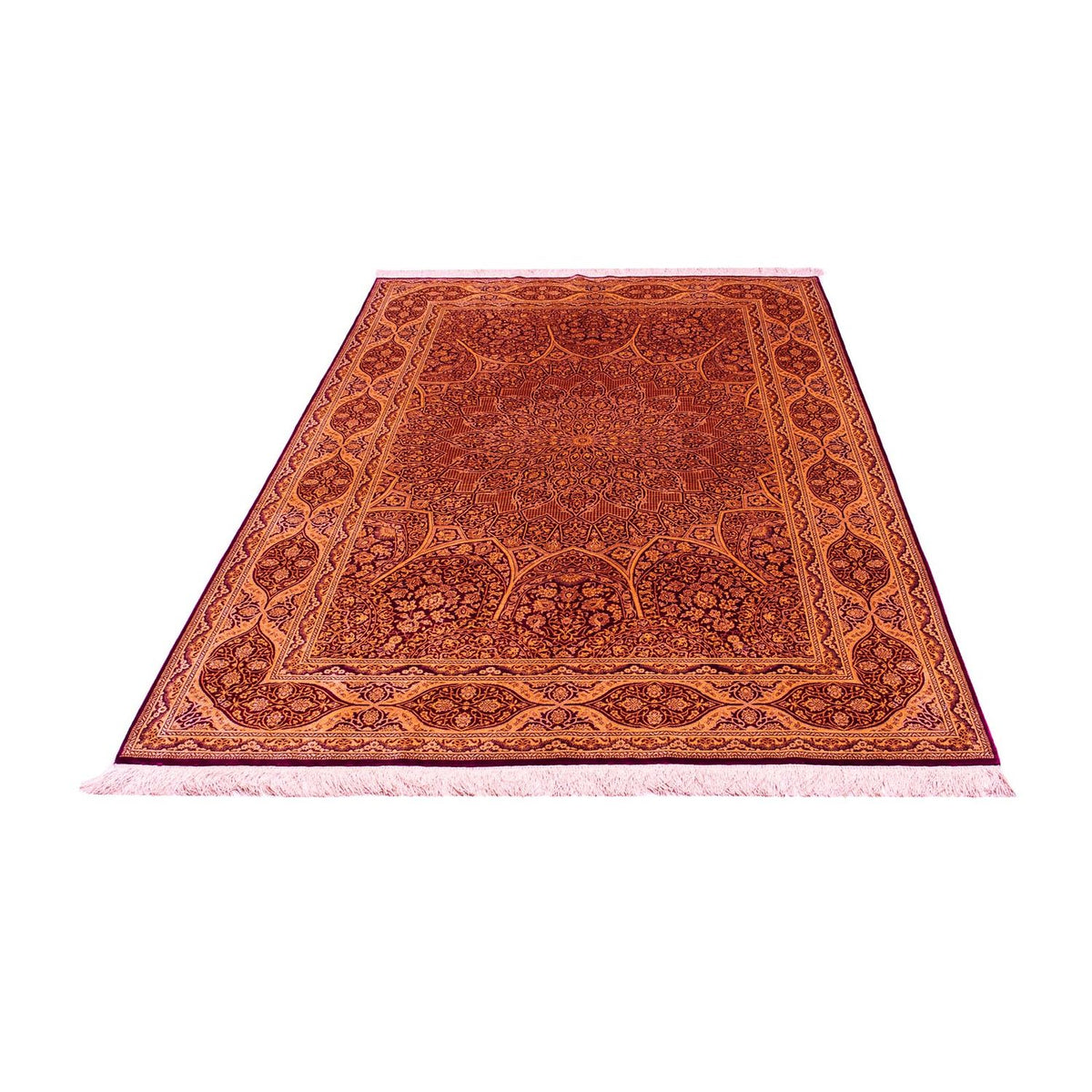 Tappeto di seta - Ghom seta - Premio - 216 x 132 cm - blu scuro