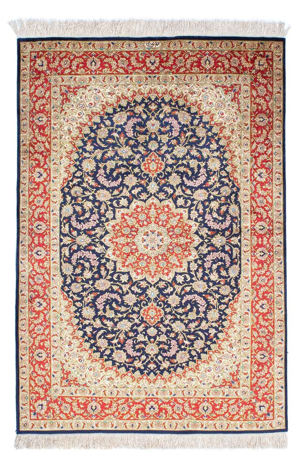 Tappeto Persero - Ghom - 153 x 100 cm - blu scuro