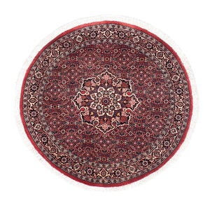 Tappeto Persero - Bidjar rotondo  - 100 x 100 cm - rosso scuro