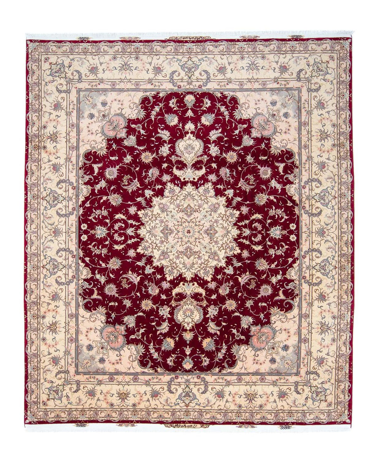 Tappeto Persero - Tabriz - Reale - 293 x 248 cm - rosso scuro