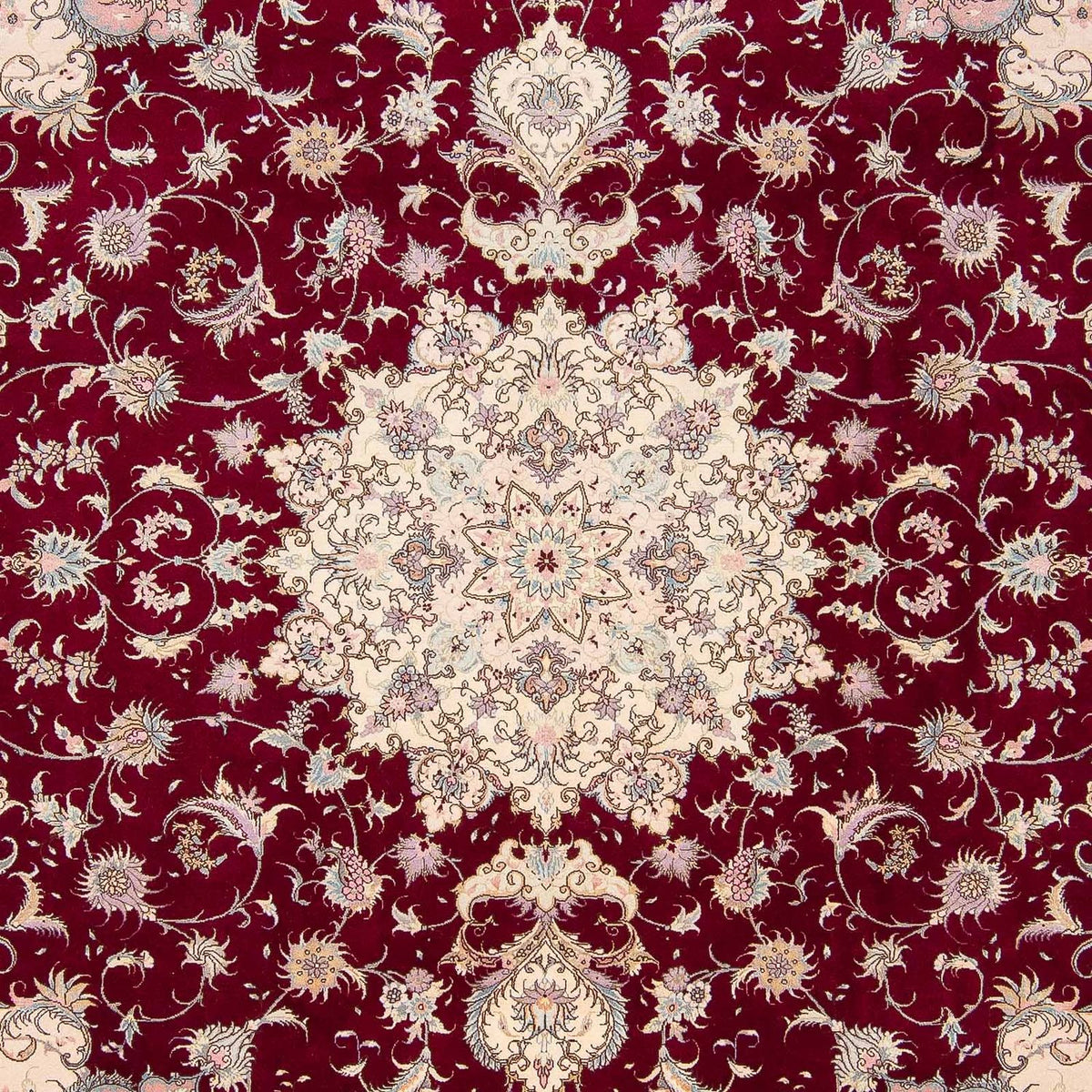 Tappeto Persero - Tabriz - Reale - 293 x 248 cm - rosso scuro