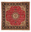 Tappeto Persero - Tabriz - Reale quadrato - 251 x 251 cm - rosso